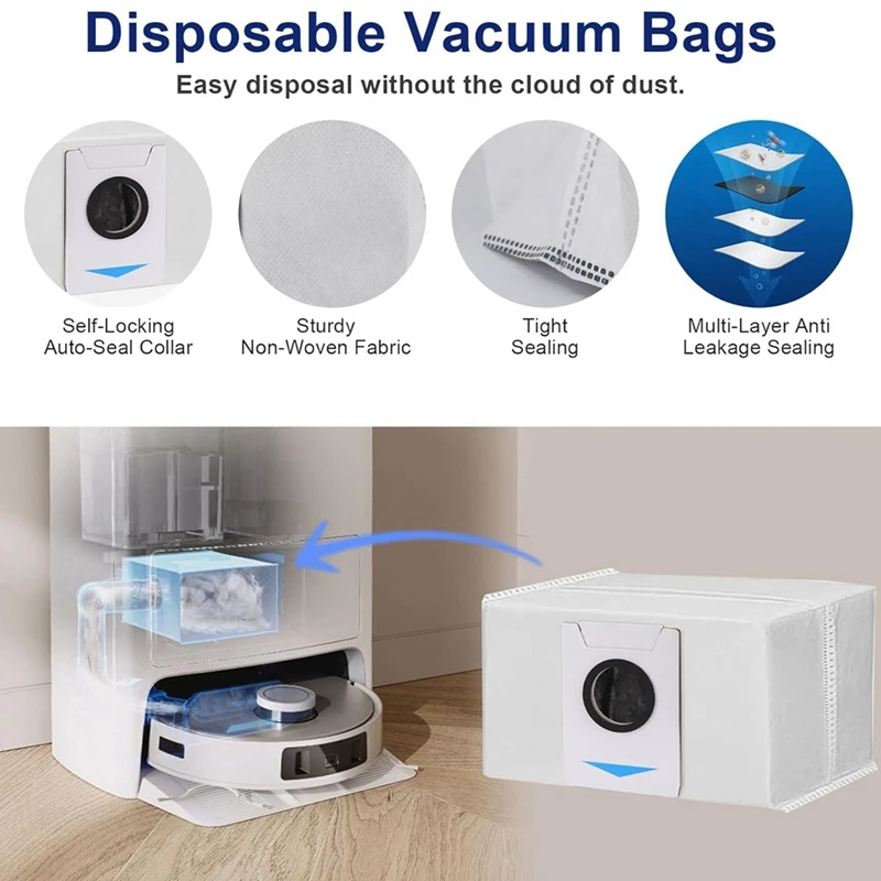 Ecovacs Deebot Robot Aspirador Peças de Reposição, Escova Lateral Principal, Filtro Hepa, Mop Pads, Sacos De Pó, T20, Omni, T20