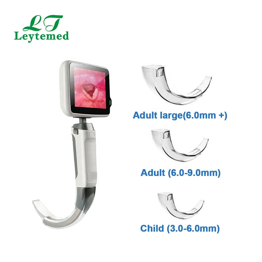 LTEV15 Hospital ENT 3.5 Inch Color Touch Screen Intubation Disposable Video Laryngoscope Single Use