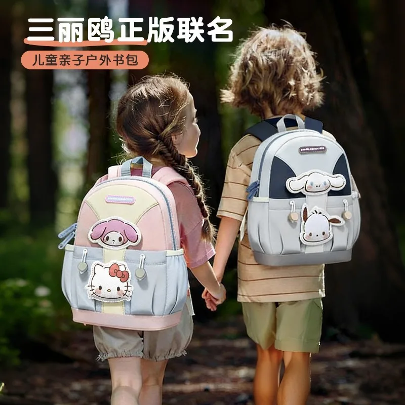 

Kawaii Sanrio Kuromi HelloKitty Backpack Creative Backpack Storage Stationery Mini Student Kindergarten School Bag Gift of Kids
