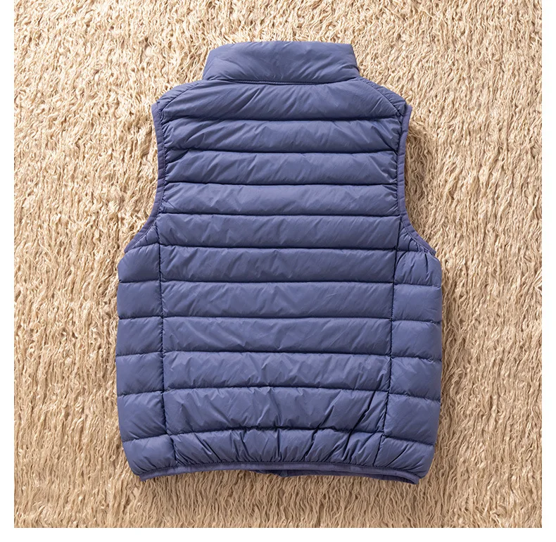 Chaleco de plumón de pato 90% para mujer, chaquetas sin mangas, chaqueta acolchada ligera, ropa deportiva para mujer, 12 colores, Otoño e Invierno