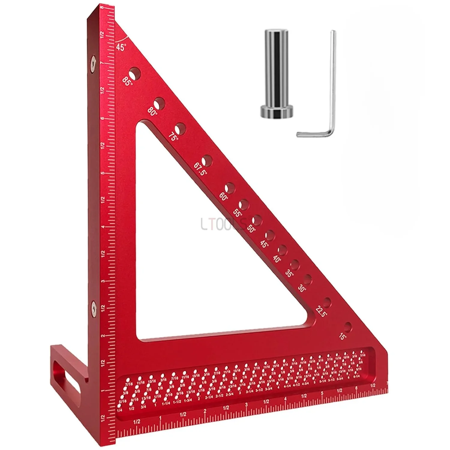 3D Multi-Angle Measuring Ruler Premium Carpenter Square Square 8 Inch Multifunctional Woodworking Measuring Marking Rule