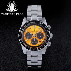 Tactical Frog Sapphire Crystal Mirror Ceramic Bezel Chronograph Watch V2 Solar VS75A Eco-Drive Quartz 20Bar Waterproof Men Watch