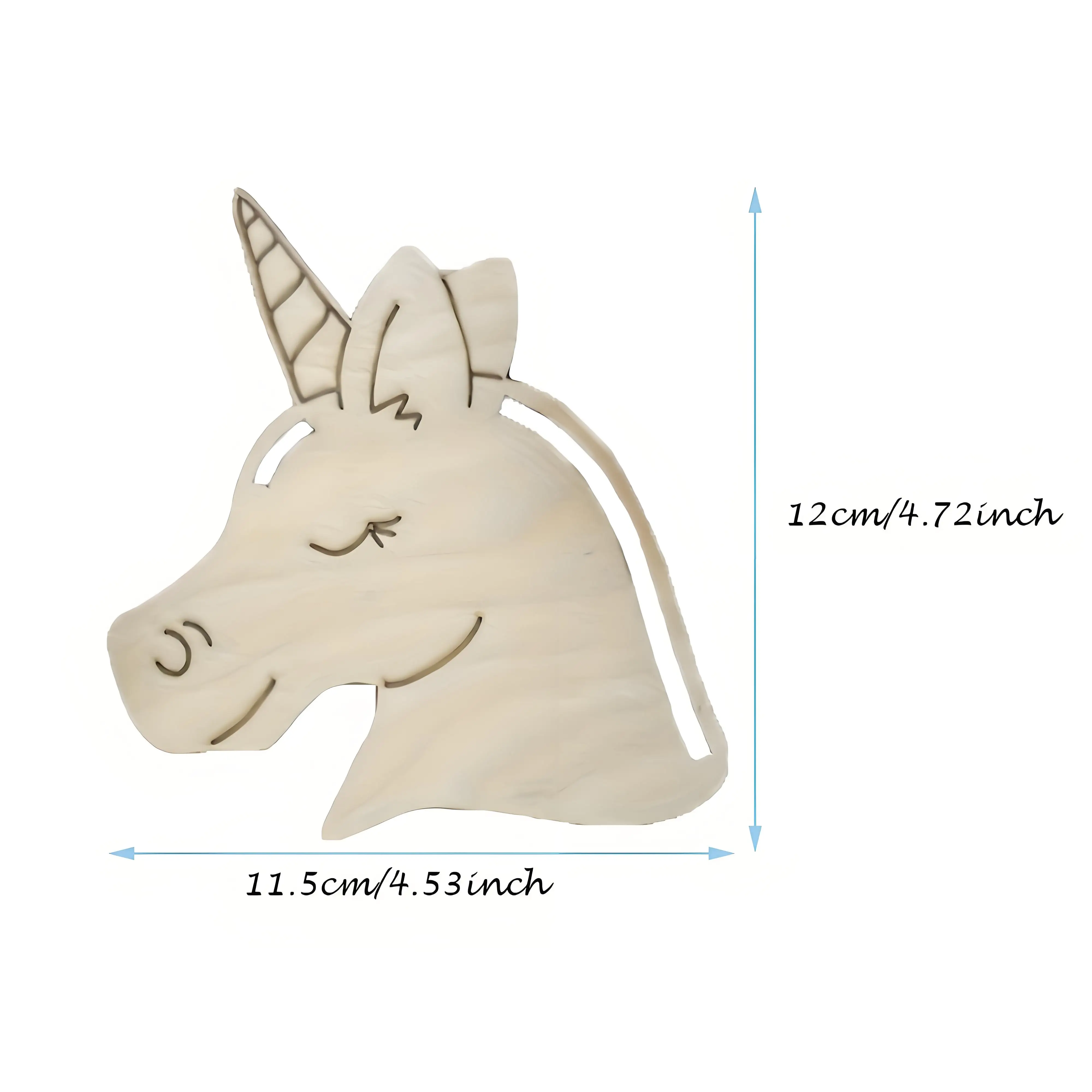20Pc 나무 유니콘 공예 미완성 나무 유니콘 컷 아웃 나무 유니콘 교수형 장식품 DIY 유니콘 공예 선물 태그