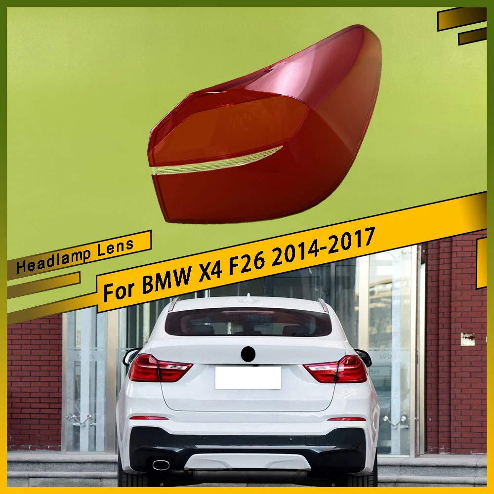 

Auto Car Transparent Lampshade Lamp Shell Front Car Glass Lens Case Headlamp Caps Headlight Cover For BMW X4 F26 2014 - 2017