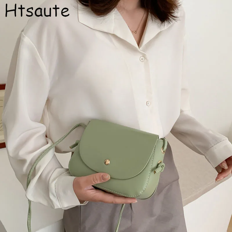 

Solid Color Crossbody Bags For Women Luxury Brands PU Leather Shoulder Bags Ladies Vintage Zipper Mini Handbag bolso mujer