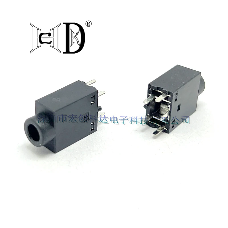 5PCS PJ-358 3.5MM 헤드폰 잭 소켓 커넥터 180 수직 5PIN PJ358