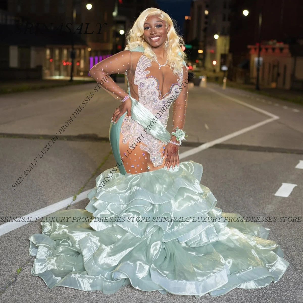 Vestido De fiesta De cristal personalizado De lujo 2025, vestido De cóctel en capas, Vestidos De fiesta con diamantes, vestido De fiesta Formal Sexy para cumpleaños