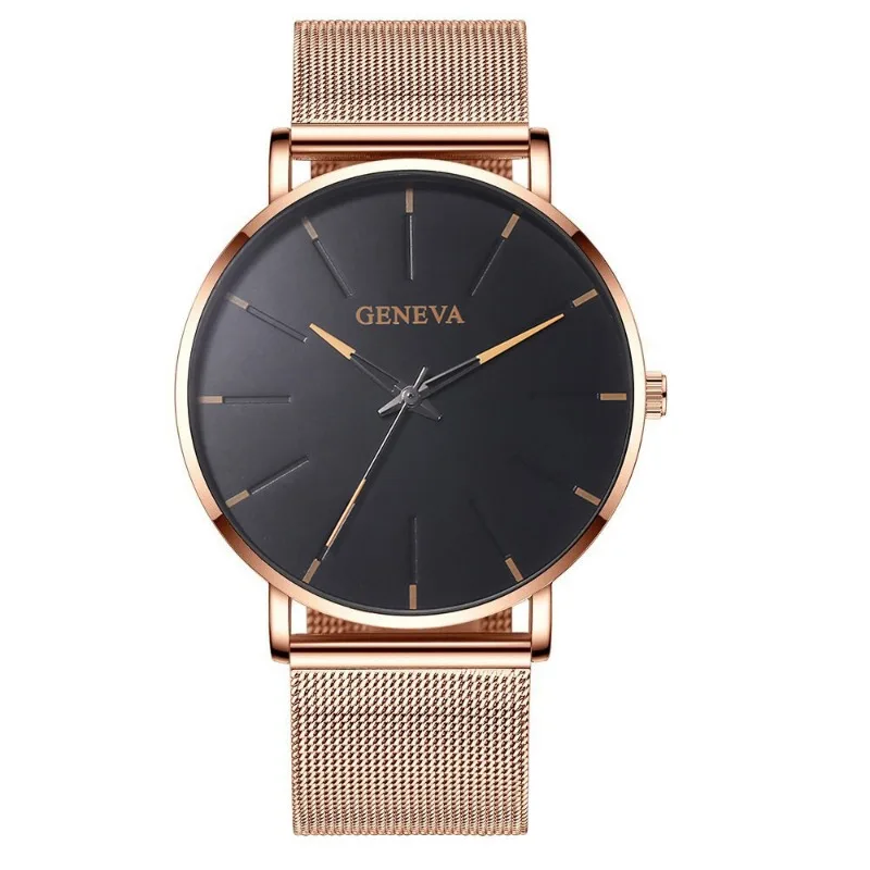 Famosa Marca GINEBRA Reloj De Cuarzo Para Hombres Reloj De Escala Colorido Con Correa De Malla Informal De Negocios Para Hombres