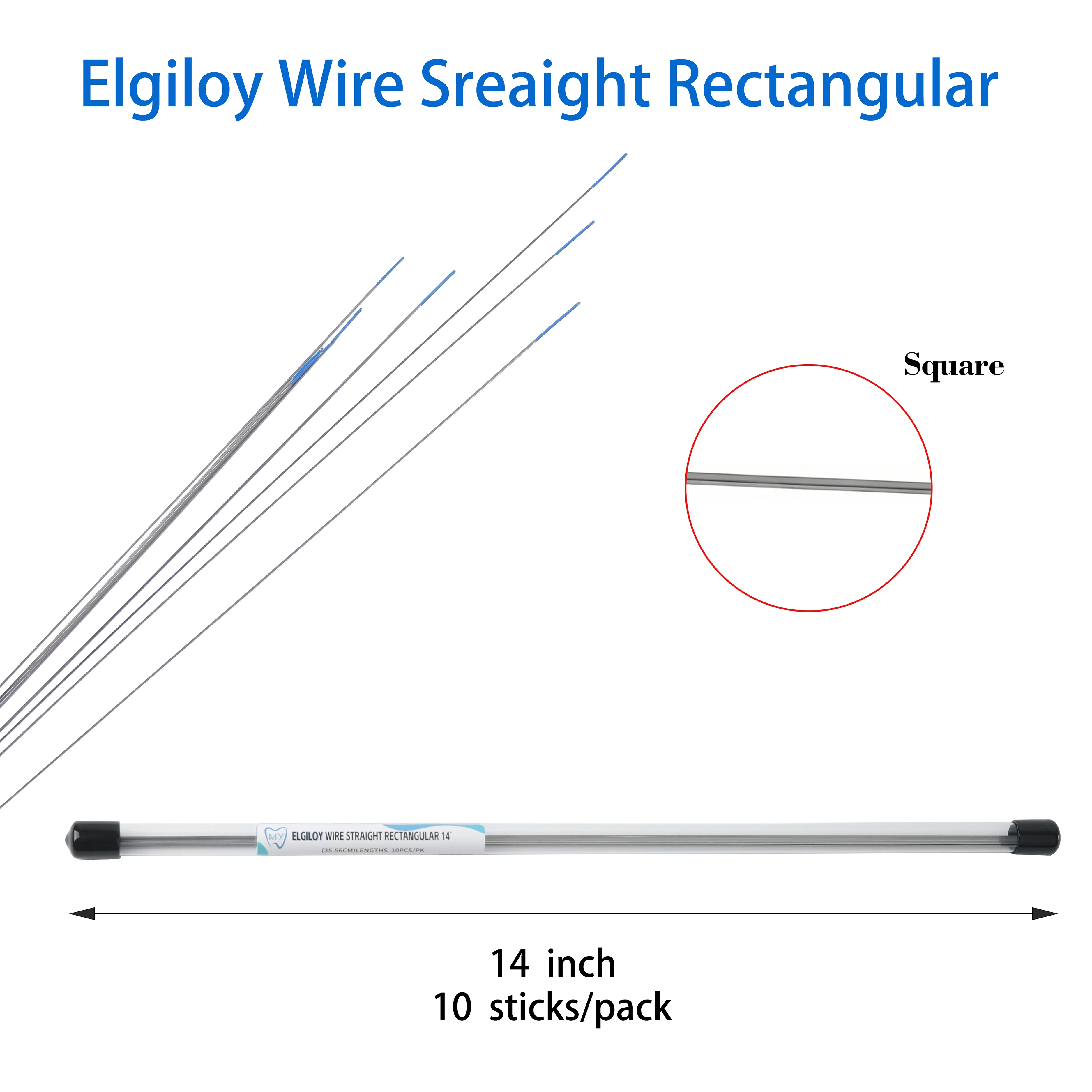 Elgiloy Orthodontic Archwire Blue Wire  Straight Rectangular High Quality Dentistry Supplies Compatible With Rmo Style