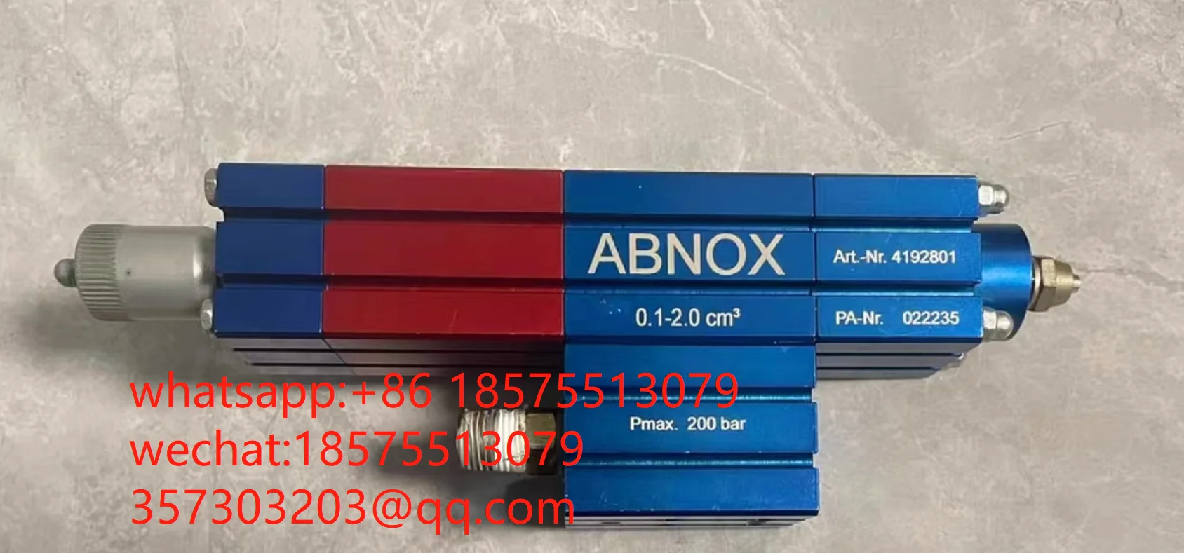 FOR ABNOX 4192801 Grease Metering Valve Specification 0.1-2.0cm³ 1 PIECE