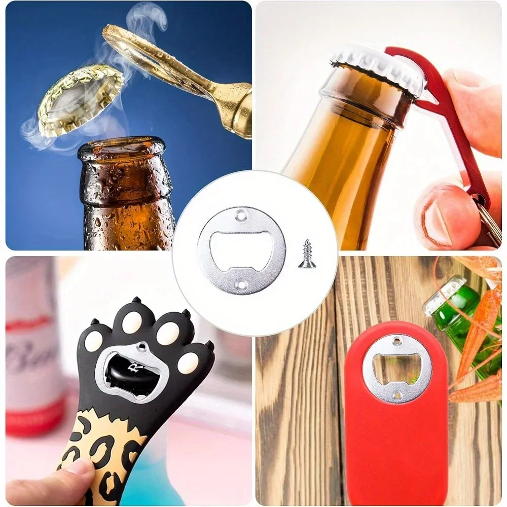 10/20/30/50/80PCS DIY Bottle Opener Insert Kits Beer Bottle Opener Insert DIY Handmade Hardware Parts Accessories for Resin Mold