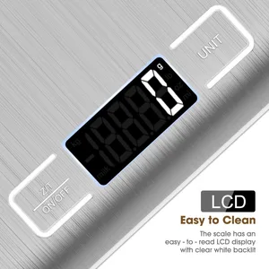 Balance de cuisine de 10 kg, balance numérique de cuisine avec fonction tare, balance électronique pour l’infusion de café, écran en acier inoxydable avec écran LCD 12 meilleures cuisines maison en vente - No 8