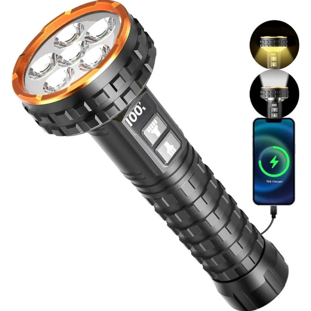 High Power Bright Diving Flashlight New Professional Rescue Emergency Long Lasting Torch for Underwater Diving Outdoor Survival