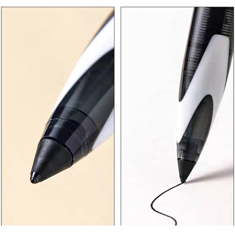 F68B Pack of Gel Pen Quick-Drying 0.5mm Fine Point Roller Ball Pen Straight Liquid Gel Pen for Smooth Writing