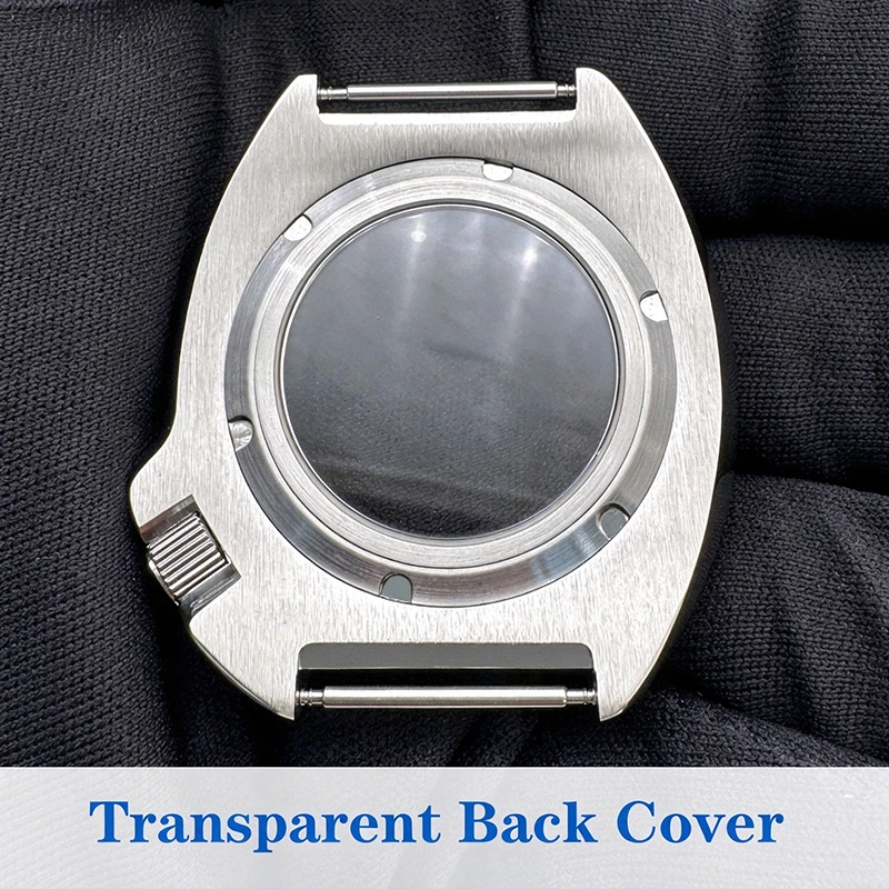 Mod Knurled Turtle Watch Cases 44mm 4.1 Crown Fit NH35 NH36 7S26 4R/6R Movement Fashion Steel Bezel Men Diving Watch Case