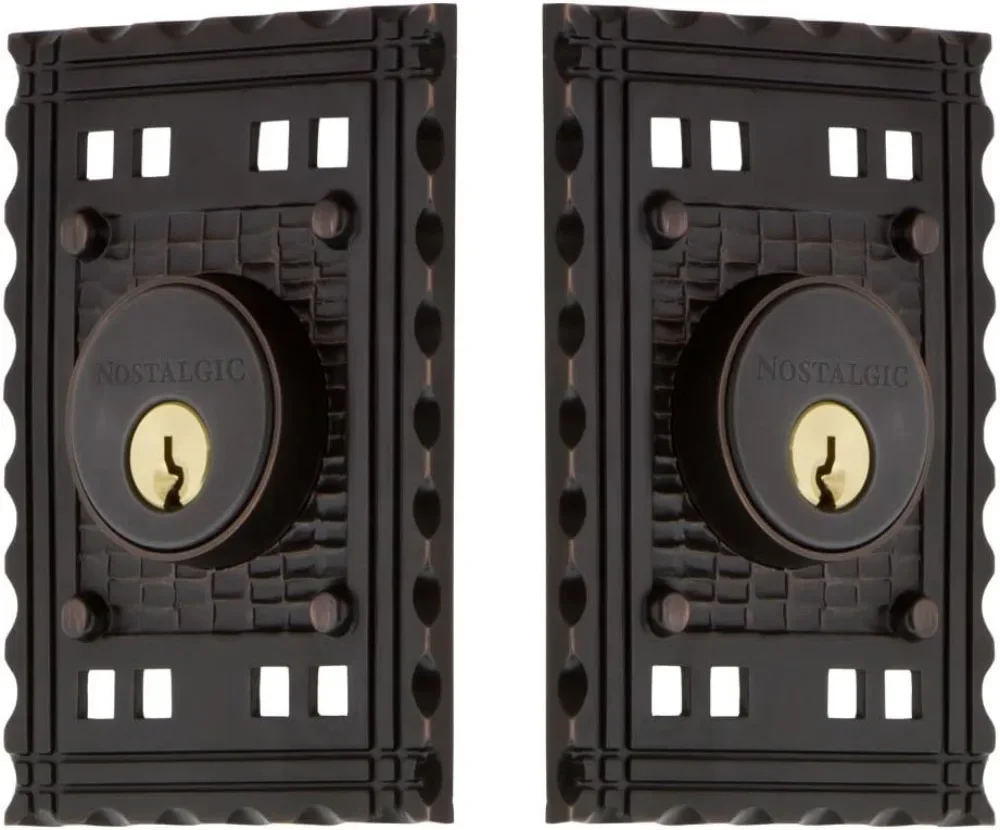 

BestsellerAntique Brass Double Cylinder Deadbolt Lock, Solid Brass Key Lock, 2-3/8 Inch Backset, Easy Install, 5-Year Warranty