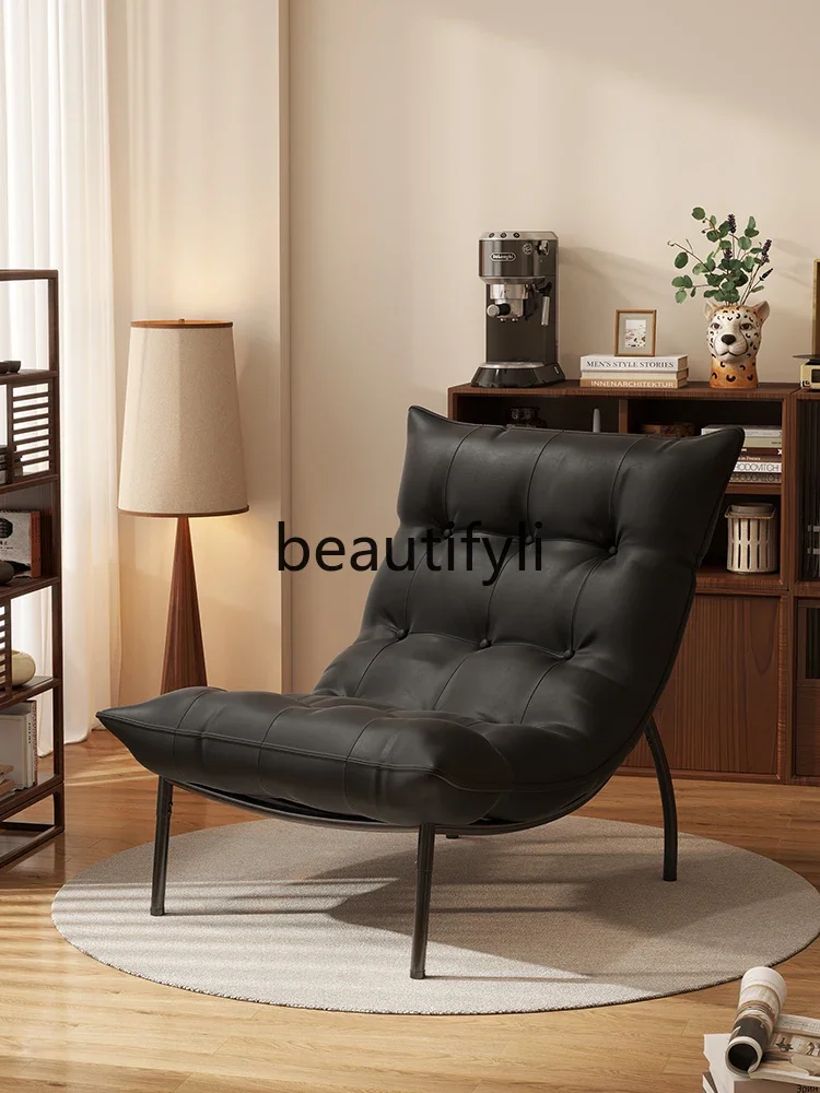 

Sofa chair single light luxury Italian simple designer balcony leisure chair living room creative lazy sofa chair