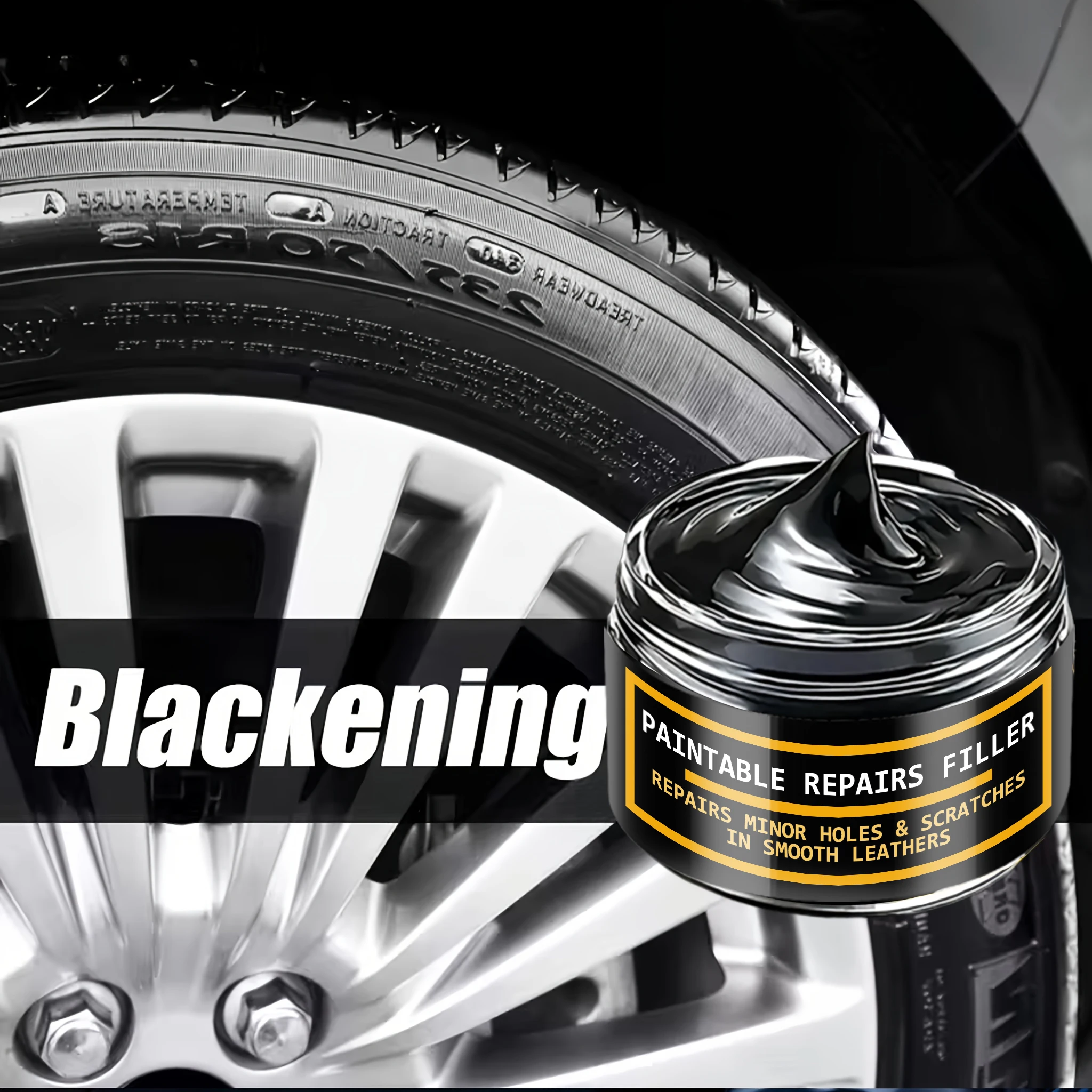Tire Retreading Wax and Interior Polishing Wax, Suitable for the Maintenance of Abs Resin Rubber, Plastic Interiors and Tires, Car Paint Maintenance Wax Care Paste