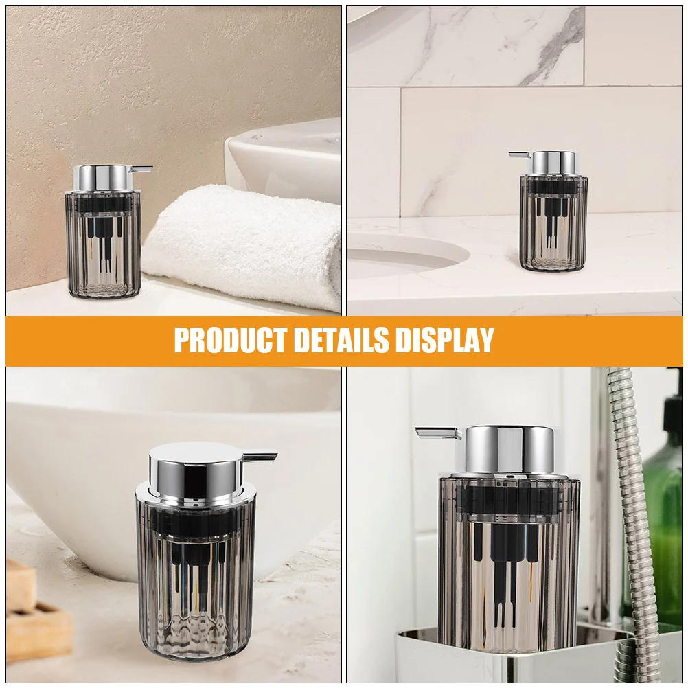 2Pcs Foam Pump Bottle Refillable Aesthetic Soap Dispenser for Hand Shampoo Dish Liquid Modern Kitchen Bathroom Use