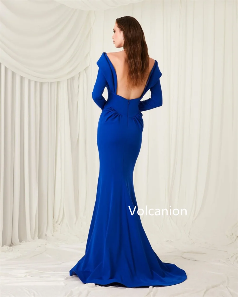 Gaun Panjang Bahu Terbuka Putri Duyung Berlian Imitasi Jersey Khusus Acara Dipesan Lebih Dahulu Formal Klasik Kualitas Tinggi