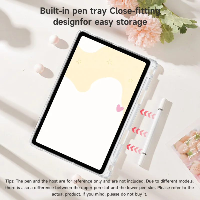 Samsung Galaxy soft back cover, suitable for Tab A7 lite 8.7, S7/S8/S9/S9FE 11, A8 10.5, A9+,S7+/S8+12.4 inch, built-in pen slot