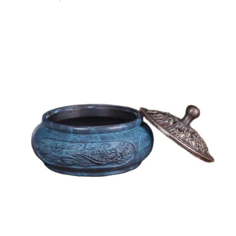 Blue Cooper High End Incense Holder Burner Box Stove Home Temple Religious Decoration Incense Stove Holder