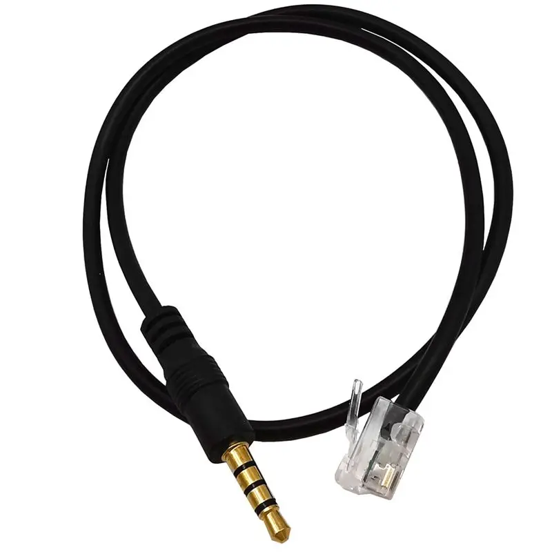 RJ9 Male To 3.5mm Male Audio Cable 3.5mm TRRS Male To RJ9 Telephone Wiring 4P4C Male Adapter Cable 0.8m