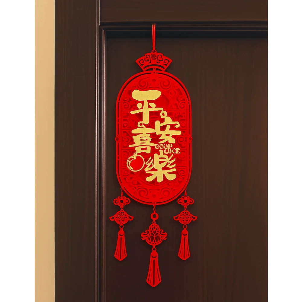 

Chinese Style 2026 New Years Decoration Paper Traditional New Year Hanging Ornaments Red Good Luck Lucky Ornament Wedding