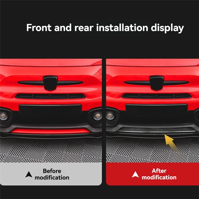 

A77Q-Real Carbon Fiber For Abarth 500 595 695 2017-2023 Car Front Bumper Lower Lip Decorative Strip
