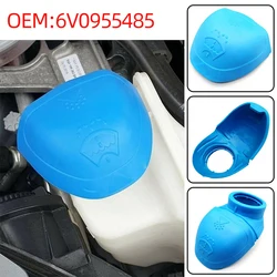 6V0955485 6V0 955 485 Wiper Washer Fluid Reservoir Tank Bottle Cover Cap Lid Plastic Blue For Audi For VW