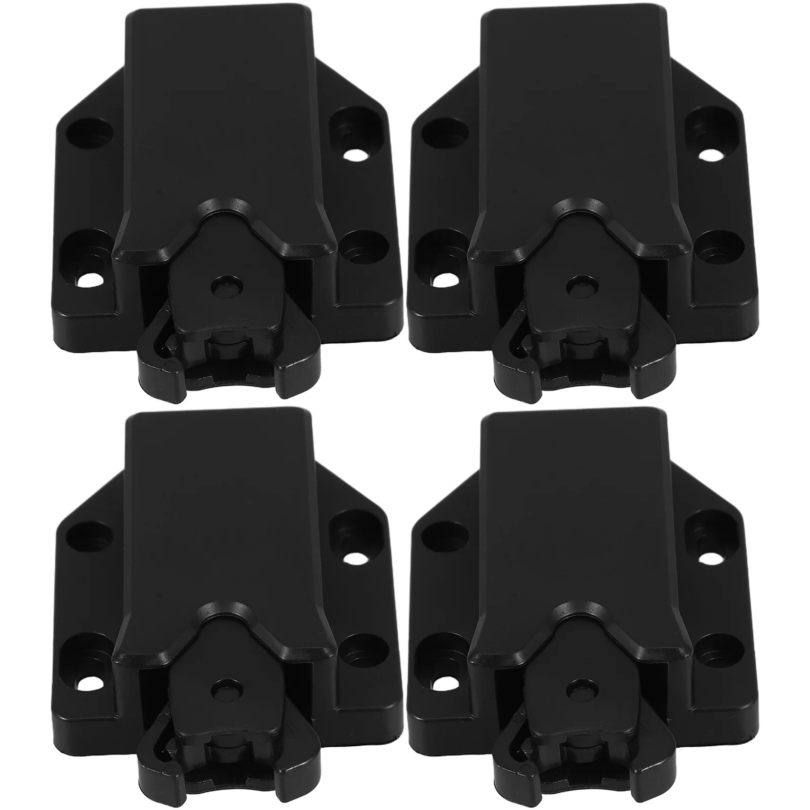 

4Pcs Cabinet Door Rebound Latch Black Push to Open Catch Self-Locking Heavy Duty for Kitchen Wardrobe Drawer Hardware