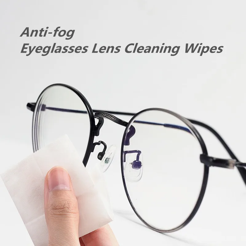 Anti-Fog Disposable Glasses Cleaner Wet Wipes Mobile Phones Screens Computers Cameras Lens Cleaning Wipes Dustproof