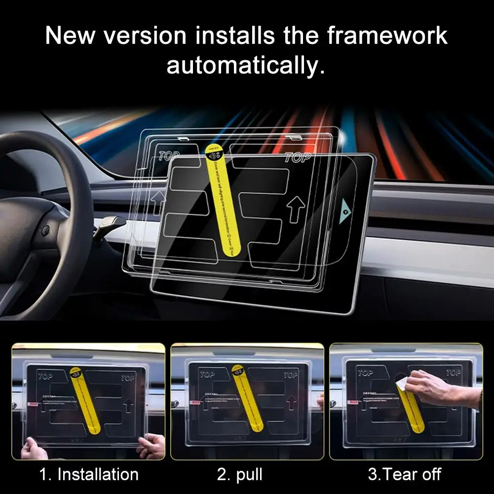 For Tesla Model Y Juniper YL 2026 16‑inch  HD Tempered Glass Film Dust-Free Touch Screen Protection & Installation Tool