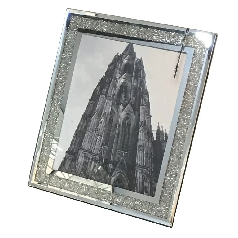 

Spot wholesale glass photo frame diamond decoration counter decoration desktop mirror table photo frame mirror furniture