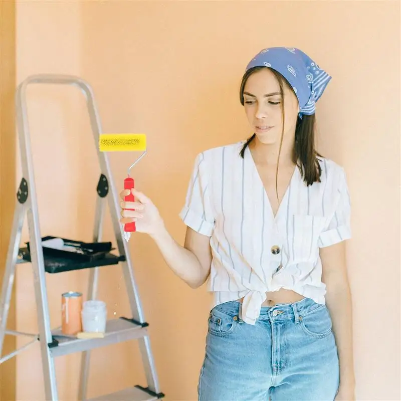 10 Pcs Roller Brush Textured Paint Embossed Sponge Small Rollers for Painting Wall Compound 4 Inch