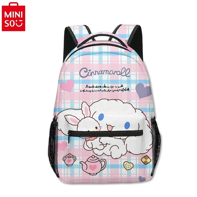 Mochila infantil anime miniso-liou, desenho animado jade guigou, de alta qualidade, grande capacidade de armazenamento 3d, estudante