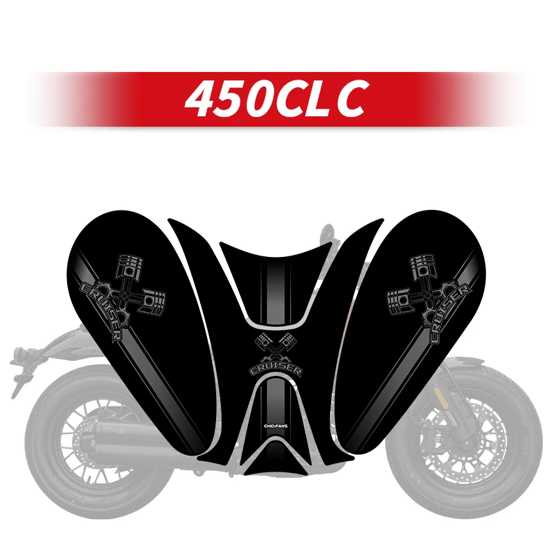 

For CFMOTO 450CLC Motorcycle Fuel Tank Protection Decoration Pad Stickers Kits Of Bike Abrasion Resistant Decals