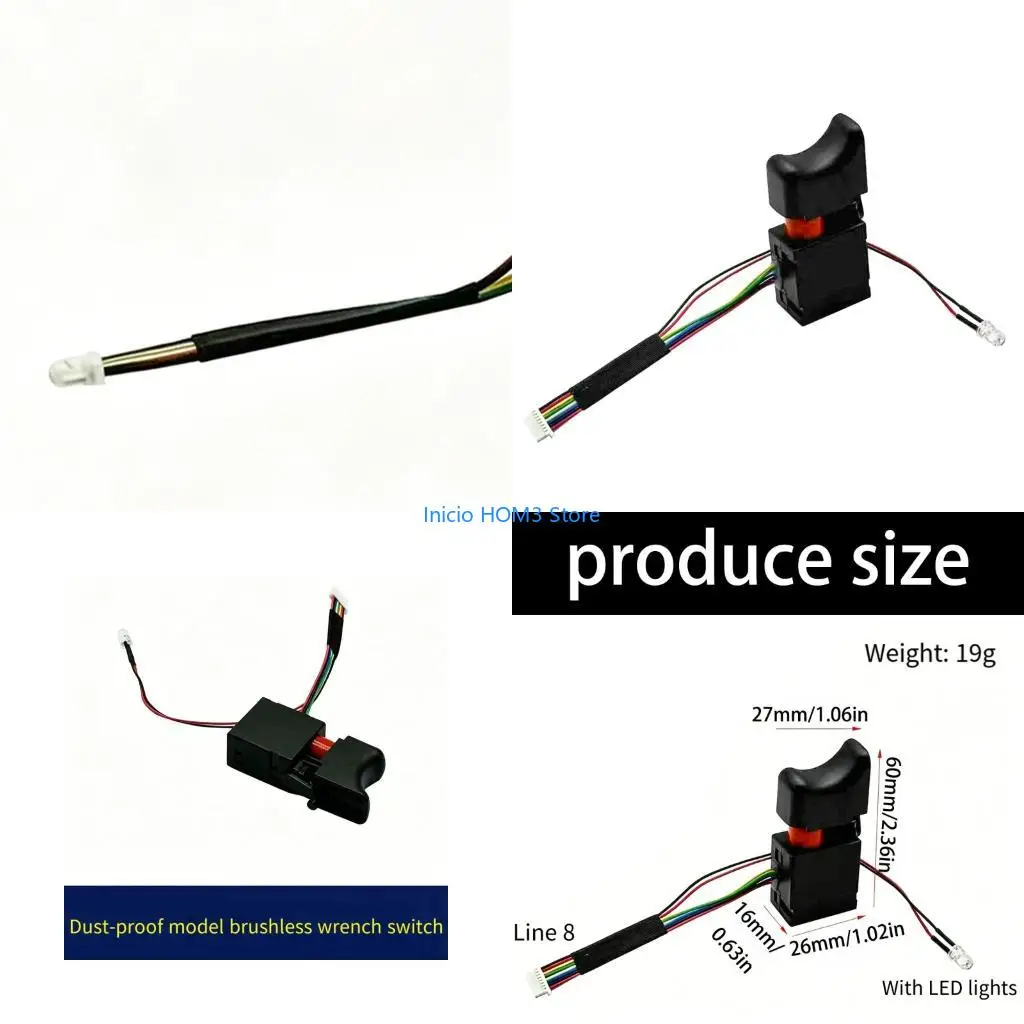 A5YD 8 Wire Design High Efficiency Advanced Brushless Technology Electric Drill Switches For Power Tool With Enhancing