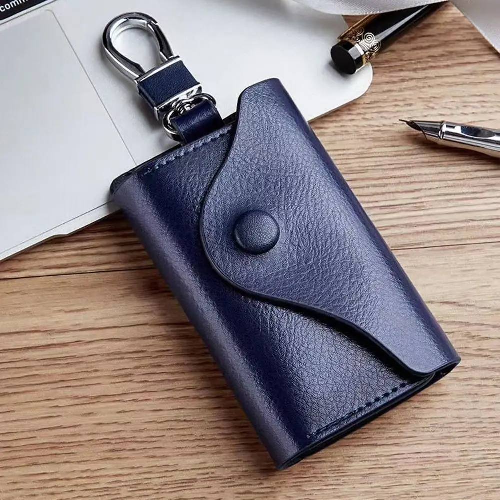 Коробка для ключей Компактный зажим для ключей Чехол для ключей из искусственной кожи Большой емкости Органайзер для ключей от автомобиля Кошелек для ключей на молнии Сумка для ключей Мужской держатель для ключей