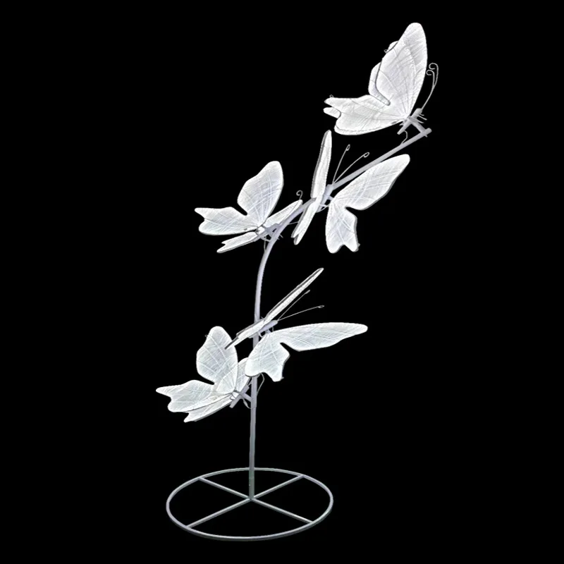 زفاف مضيئة فراشة شارع دليل ضوء ثلاثي الأبعاد الجناح الأبيض محاكاة فراشة الديكور فندق الزفاف قوس pr #4