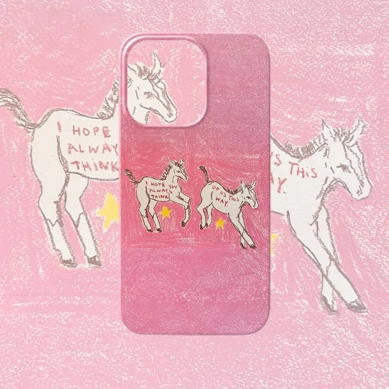 

Pink Star Oil Painting of A Horse Phone Case for IPHONE 17Air 17E 15PROMAX 14Plus 13 12MINI 11 PRO 16Plus XR Acrylic Phone Cover