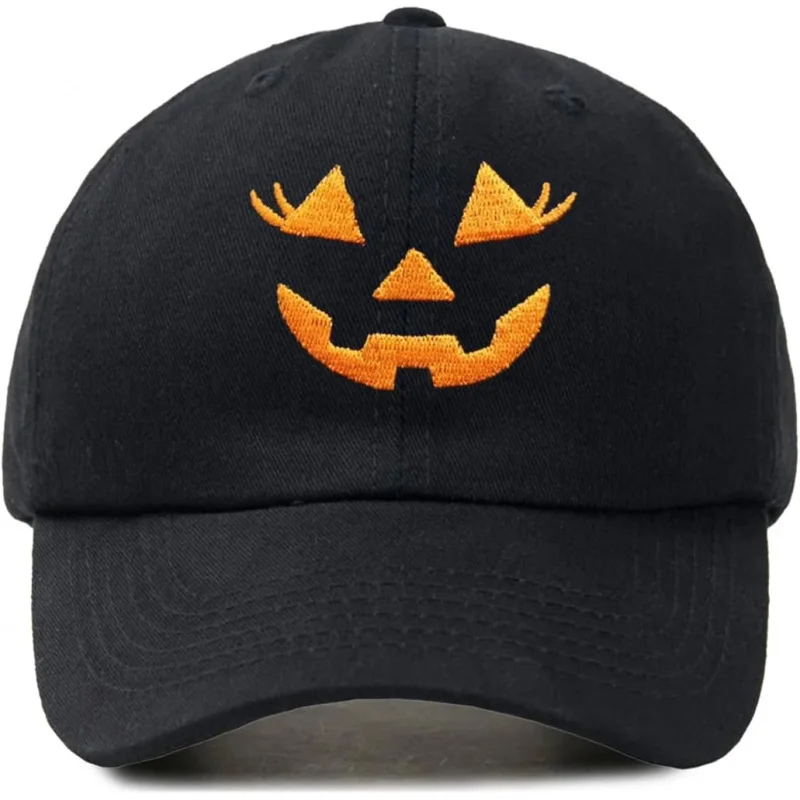 

Men's and Women's Embroidered Halloween Baseball Hats Retro Ghost Cowboy Hats Adjustable Pumpkin Dad Hats