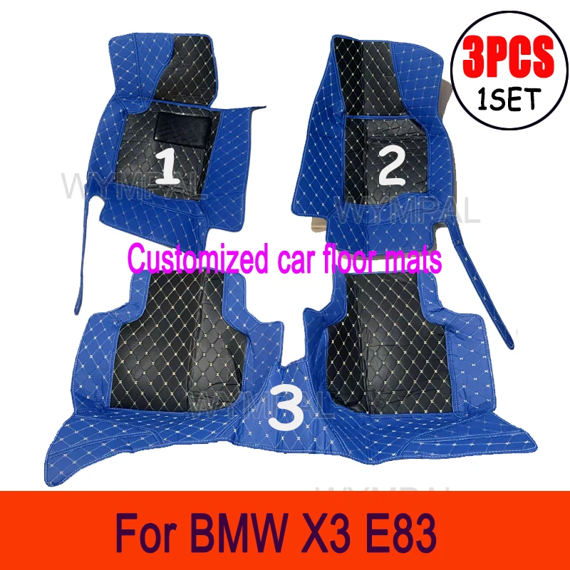 

Car floor&trunk mats for BMW X3 E83 2005 2006 2007 2008 2009 2010 Custom foot Pads automobile carpet cover interior accessories