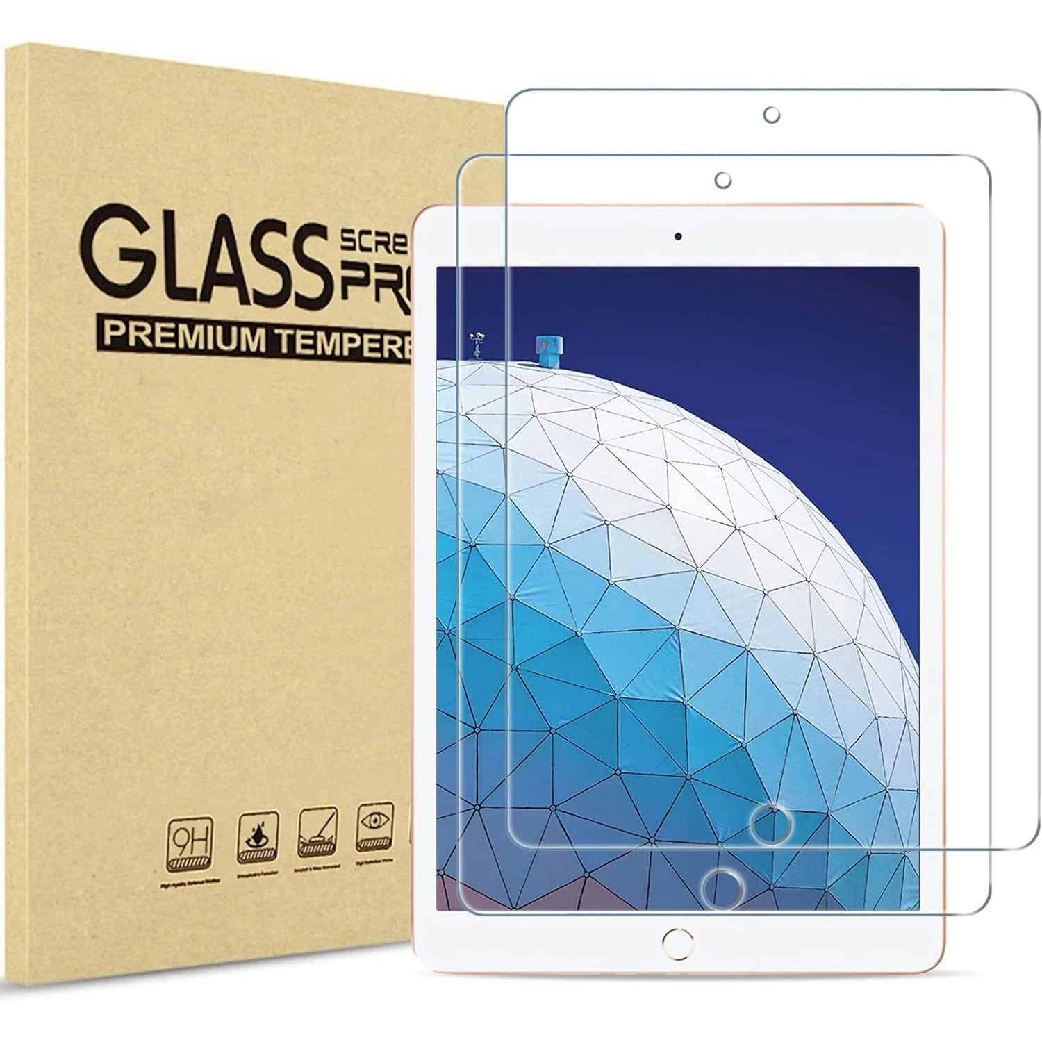 2pcs 9H Tempered Glass For iPad Air 2019 Air 3 10.5'' Clear Screen Protector For iPad Pro 10.5 2017 Anti Scratch Protective Film
