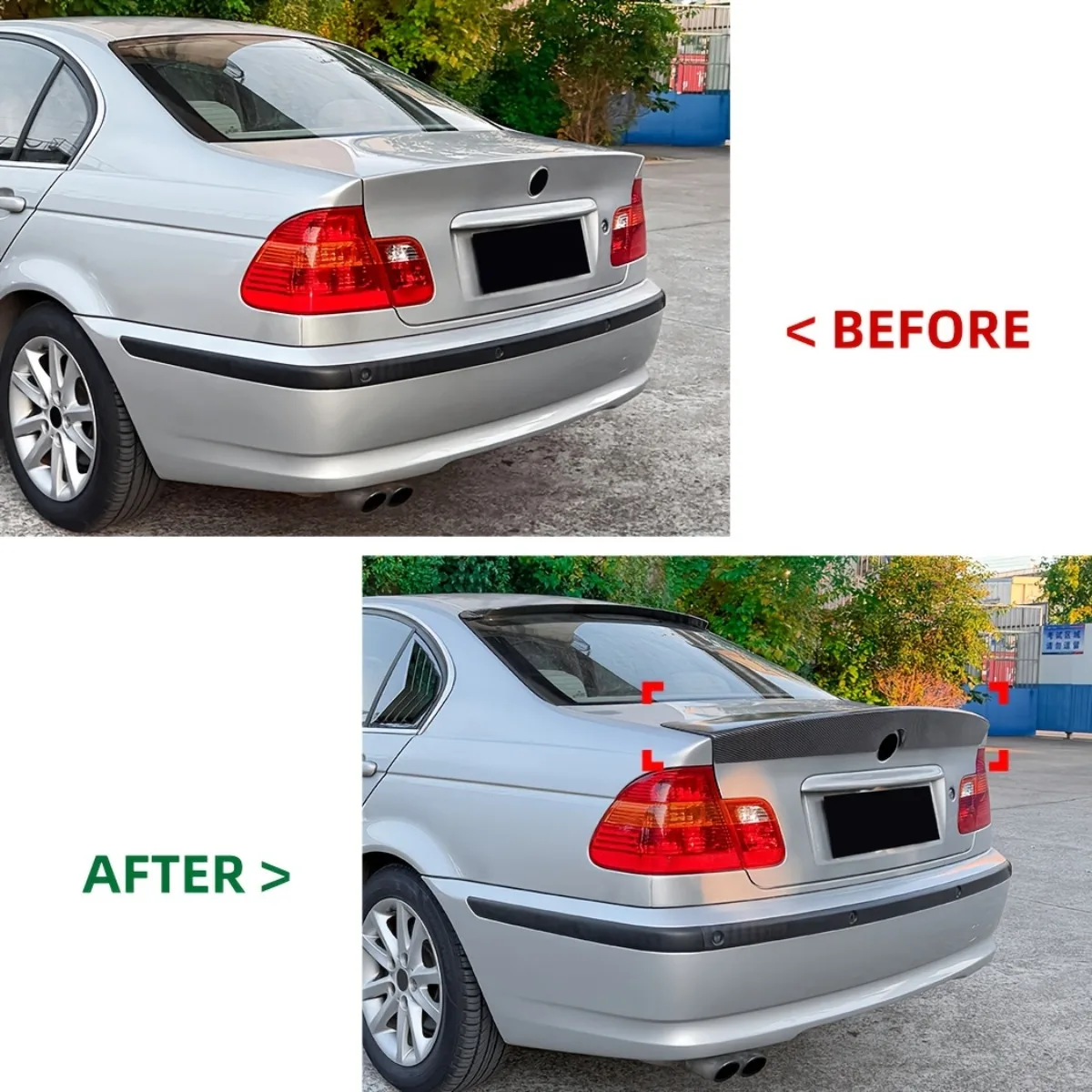 Rear Trunk Spoiler Wing Tail Lip Lid For BMW 3 Series E46 4-Door M3 1998 1999 2000 2001 2002 2003 2004 CSL Style Accessories
