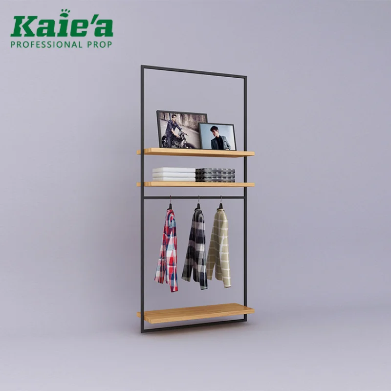 [Customized]Metal garment shop display stand hanging clothes portable clothing hanging display rack