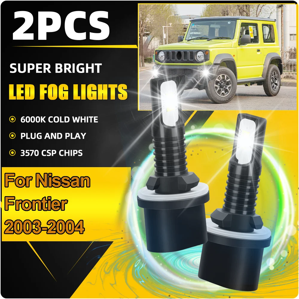 

20000LM LED Canbus 880 Автомобильные противотуманные фары 2 шт. Высокая мощность 6000K Белые супер яркие автоматические противотуманные фары 12 В для Nissan Frontier 2003-2004