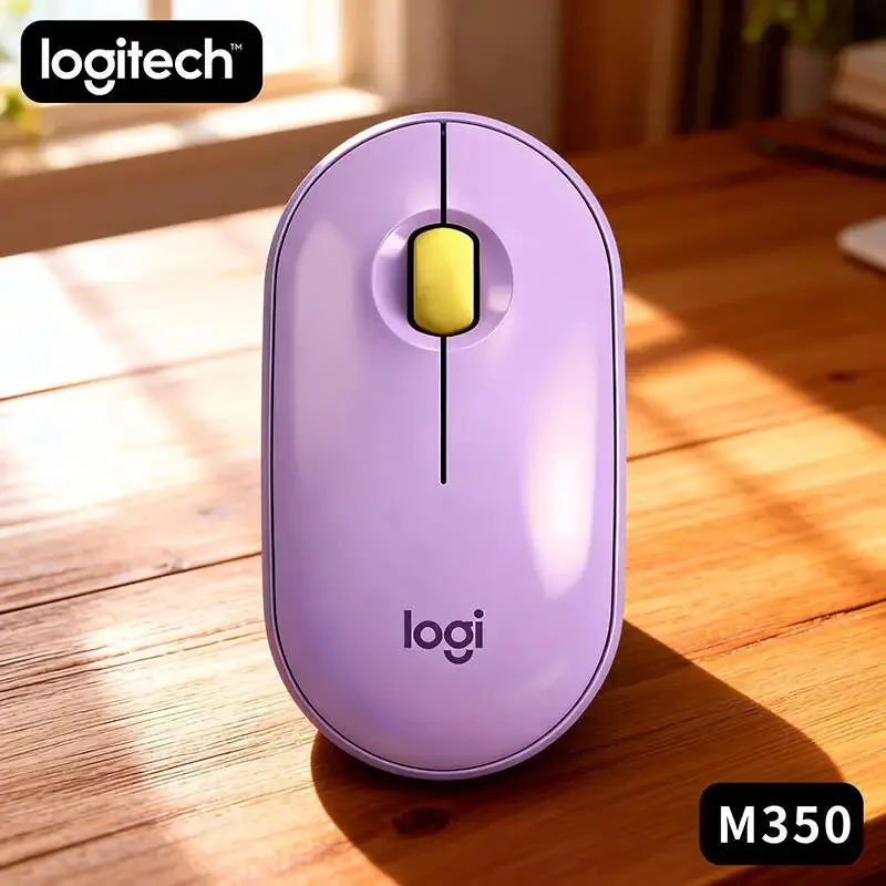 

Logitech M350 POP Wireless Bluetooth Mouse Office Silent Mouse Female Mouse Portable Mouse Laptop Tablet Pebble Shape Gamer Use