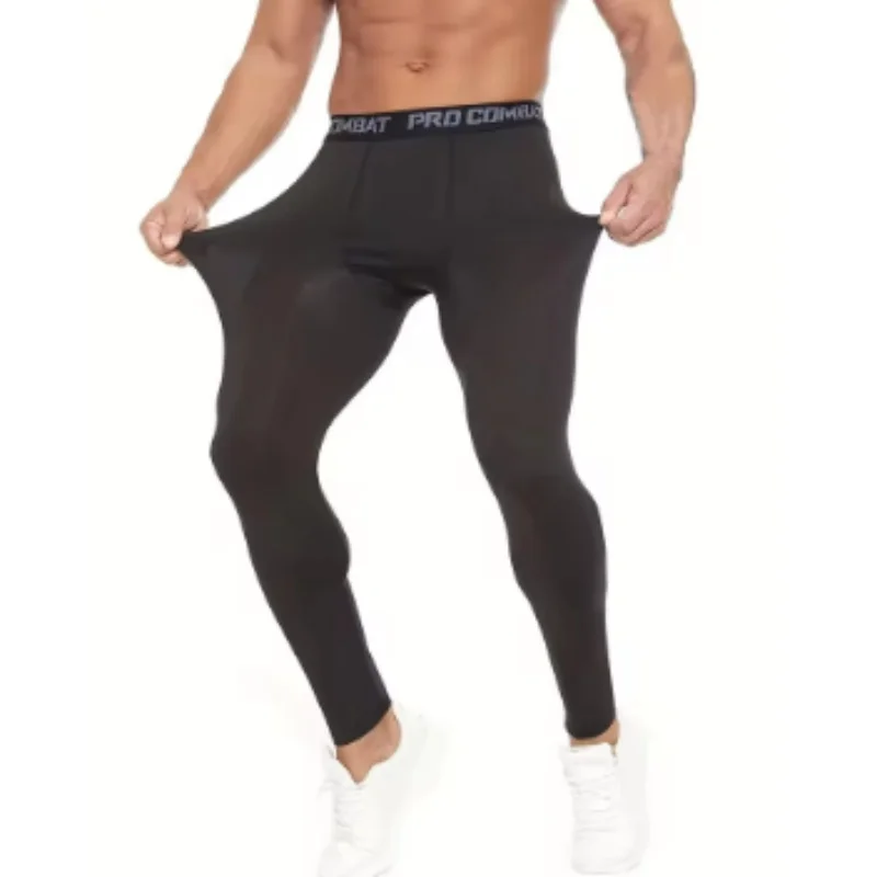 2026 New Style Men's Compression Leggings High Elastic Quick Dry Breathable Sports Base Layer for Gym Running Basketball Workout