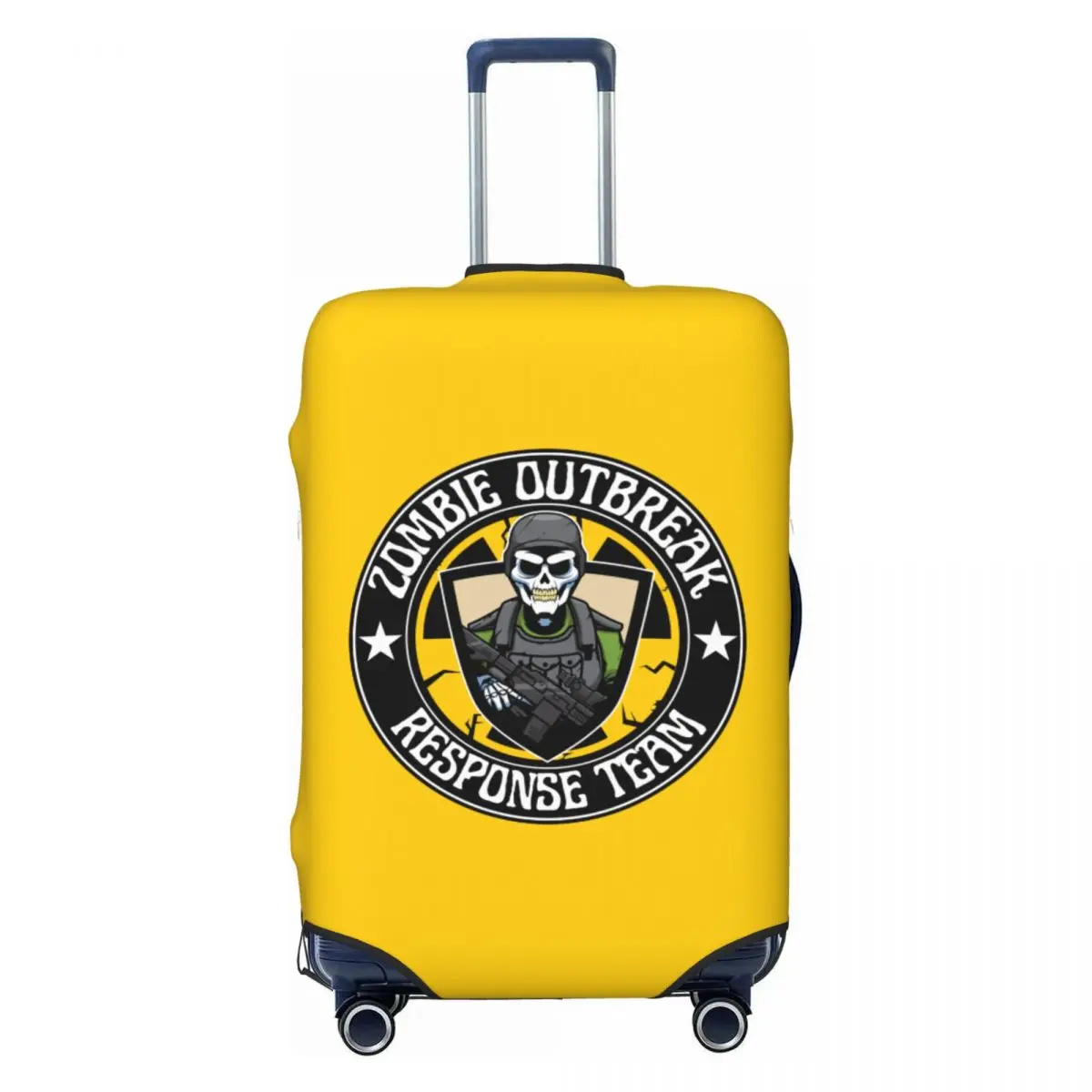 

Custom Zombie Outbreak Response Team Suitcase Cover Elastic Travel Luggage Covers for 18-32 inch